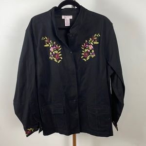 Black jacket with embroidery